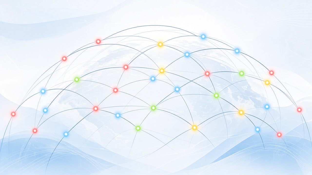 A light network of connected points